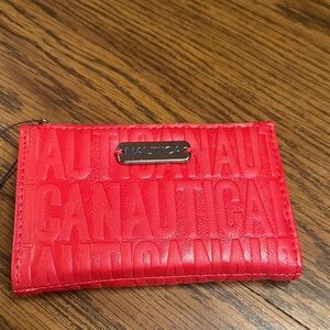NWT Nautica Embossed Red Wallet